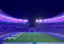 Bilderserie Olympiastadion Berlin beim Festival of Lights